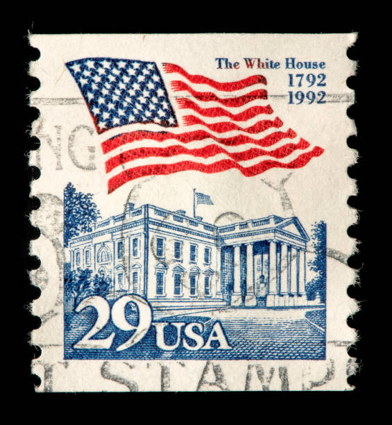 istock USA flag and White House Stamp 901592290
