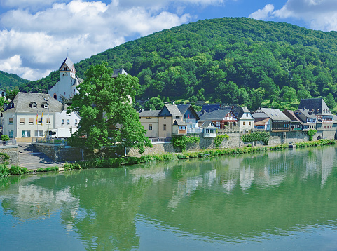 Village of Dausenau at Lahn River,Rhineland-Palatinate,Germany