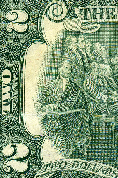 istock Fragment of a banknote 2 dollars 90160002