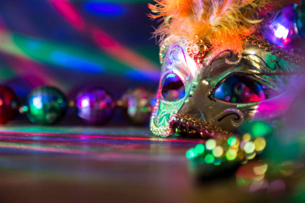 istock Mardi Gras, Rio carnival mask and colorful decorations. 901601840