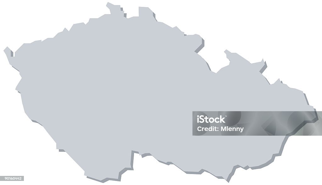 Mappa della Repubblica Ceca - Illustrazione stock royalty-free di Boemia