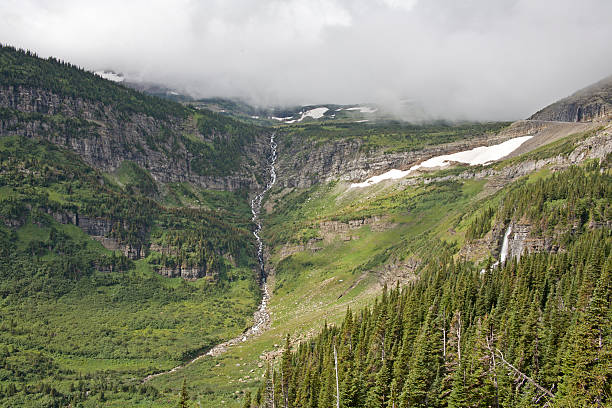 istock Waterfall on east side of Glacier National Park 90160578