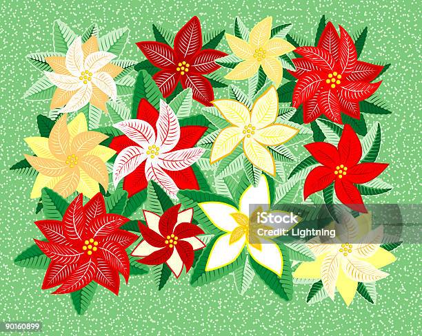 Floral Natal - Arte vetorial de stock e mais imagens de 1950-1959 - 1950-1959, Antiguidade, Arranjo