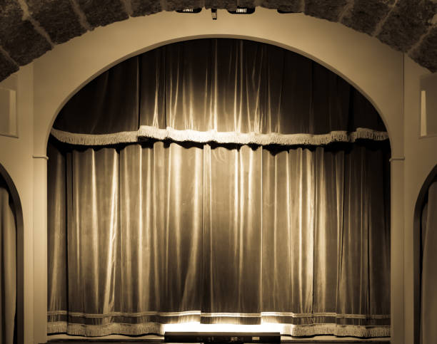 istock Theatre curtain on stage 901614020