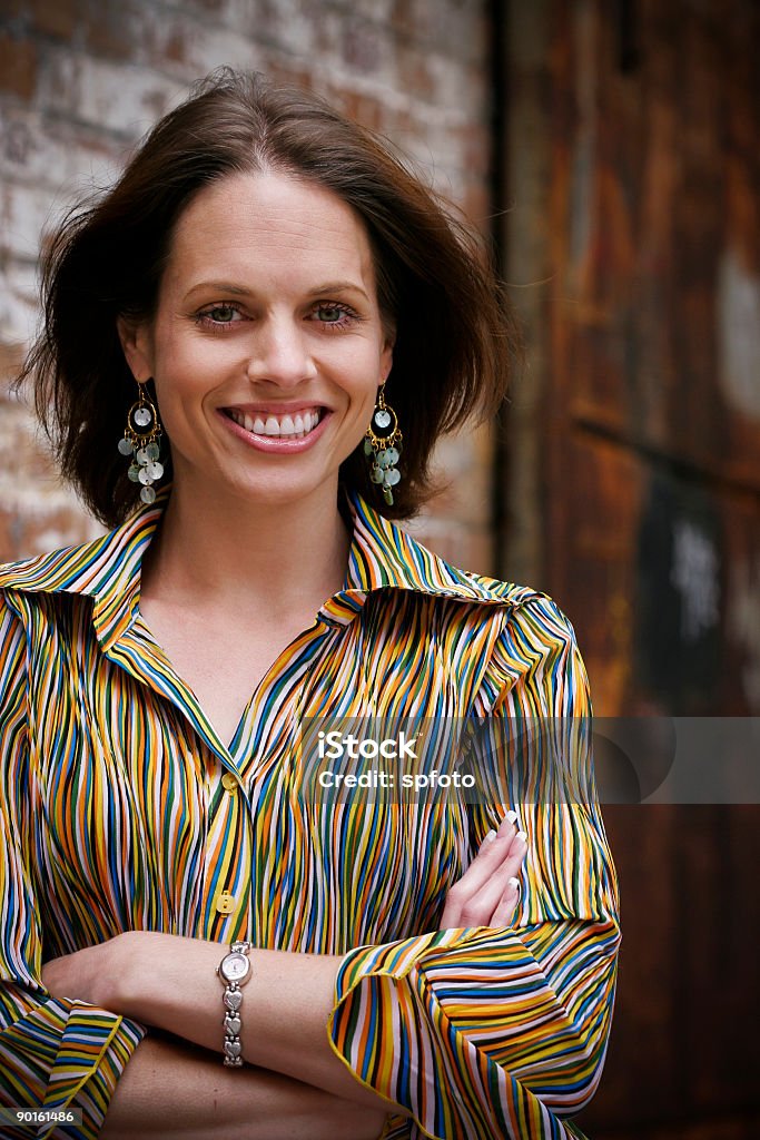 Donna Sorridere - Foto stock royalty-free di 20-24 anni