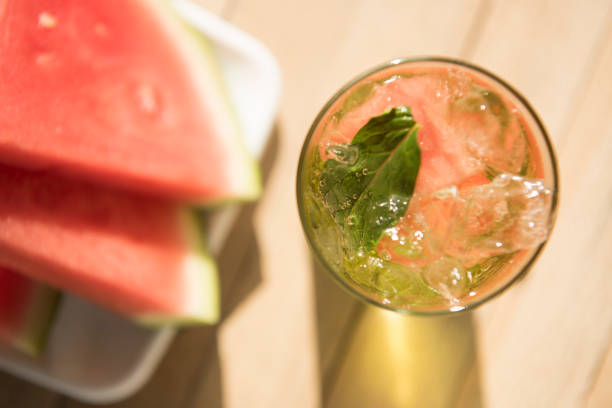 Watermelon cocktail on a hot summer day