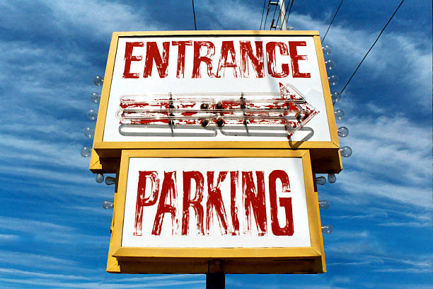 istock entrance/parking sign 90161758