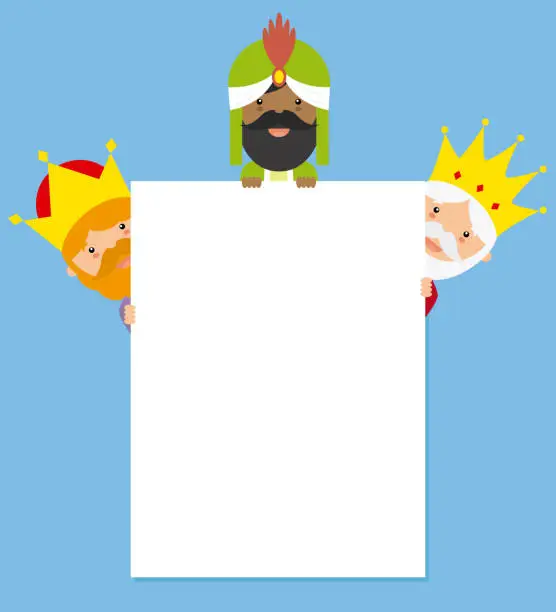 Vector illustration of letter for three wise men