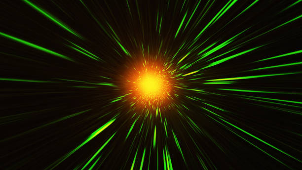 istock Glowing gold-red shpere with rays of light 901621110