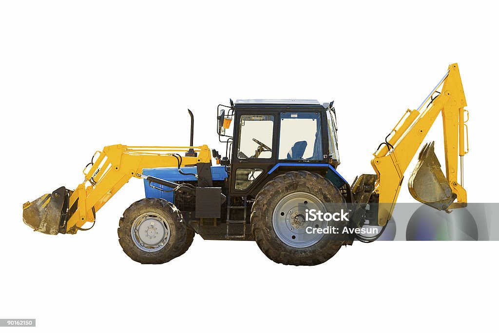 tractor con ruedas - Foto de stock de Cavadora mecánica libre de derechos