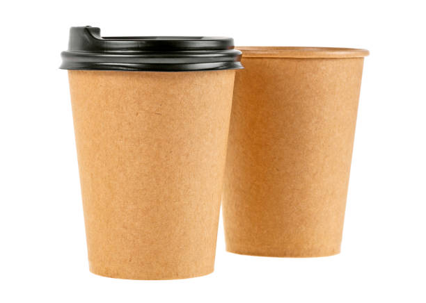 istock Paper cups isolated on white background 901621850