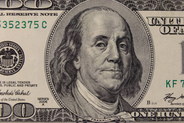 istock Macro shot of one hundred dollars bill 901622384