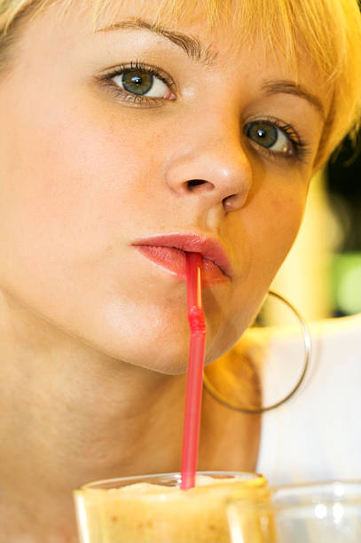 istock Girl drink coffee 90162511