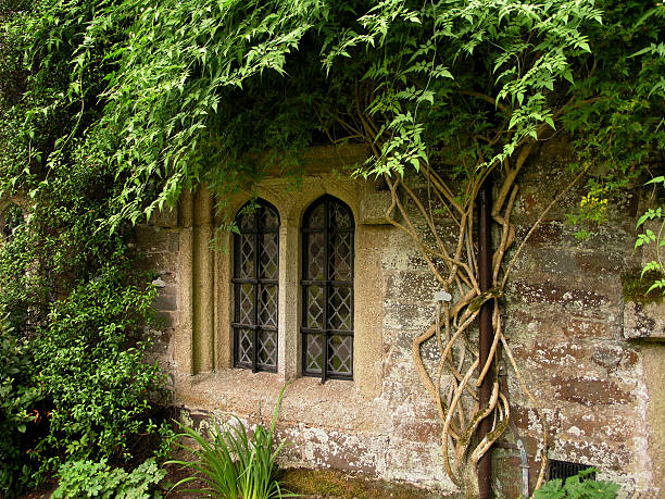 medievale finestra - mullion windows foto e immagini stock