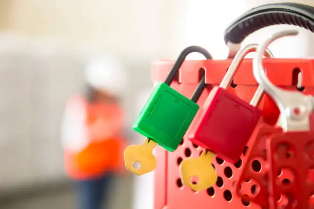 Photo of lockout tagout