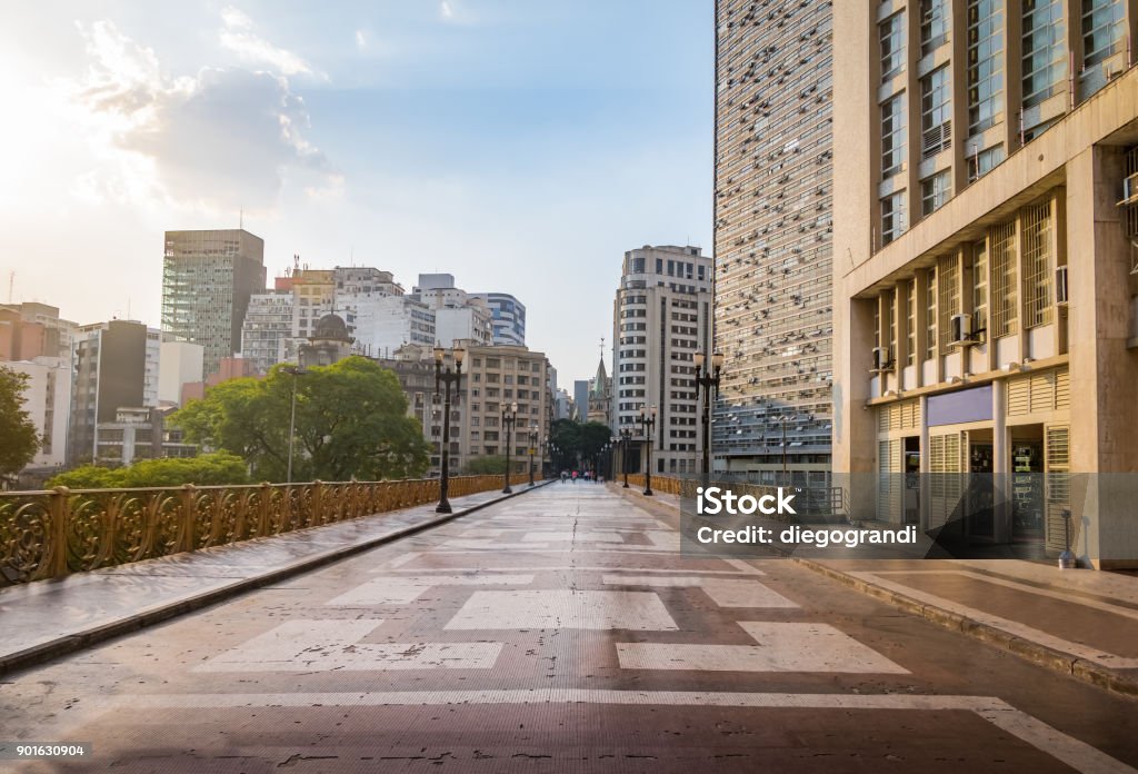 Santa Ifigenia Viaduct - Sao Paulo, Brazil Street Stock Photo