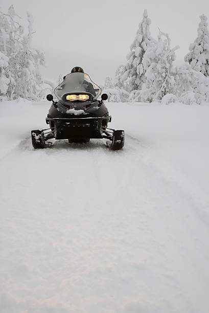istock snowmobile ski doo in Finland -  Winter 90163301