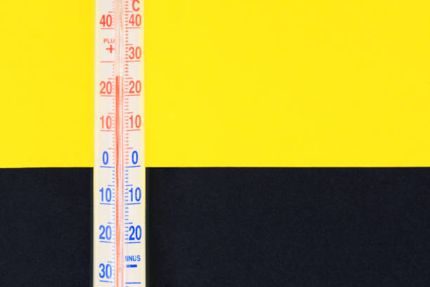 istock Weather concept. Thermometer closeup 901633806