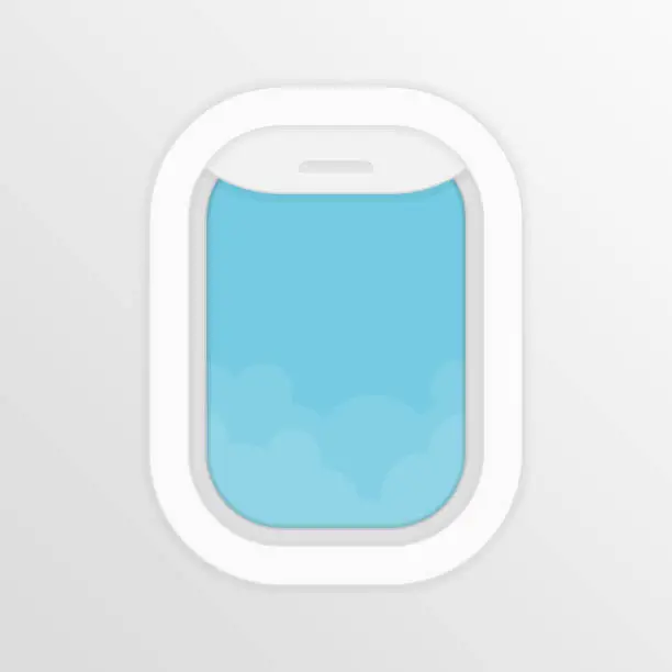 Vector illustration of Aircraft window vector.