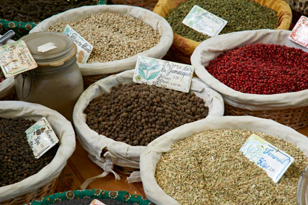 istock Sales stand with fresh spices 901634772