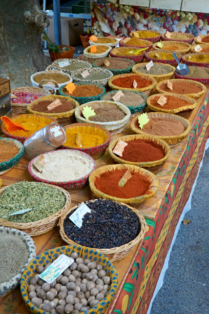istock Sales stand with fresh spices 901634842