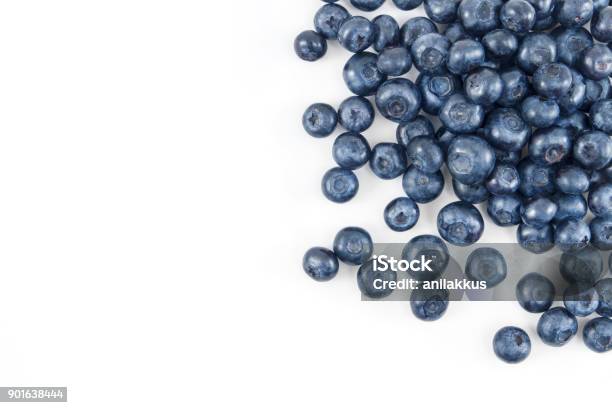 Fresh Blueberries Stock Photo - Download Image Now - Blueberry, White Background, Cut Out