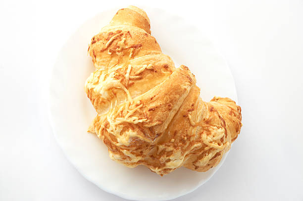 nice croissant with chees stock photo