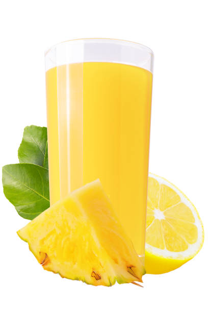 istock Glass with lemon and pineapple juice 901642028