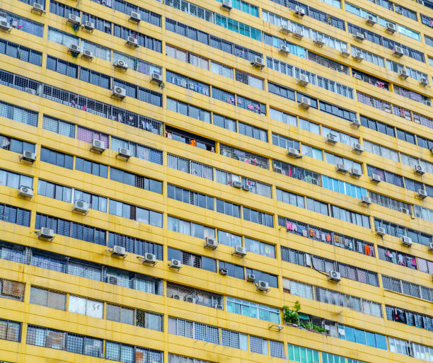 istock modern building with white cloud vintage tone 901642266