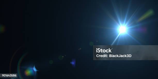 Light Template Stock Photo - Download Image Now - Lens Flare, Light - Natural Phenomenon, Black Background