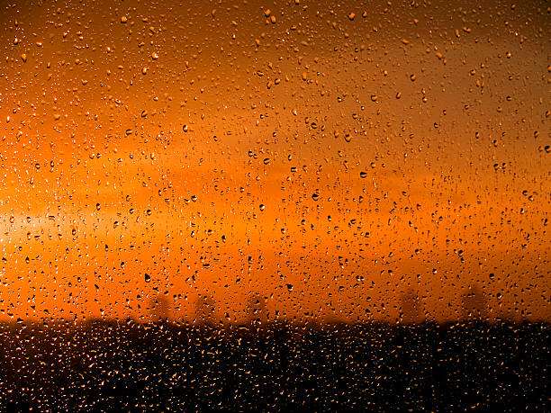Wet window [3] stock photo