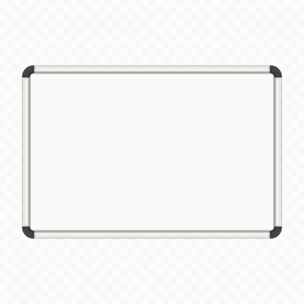 пустая белая доска маркера. - construction frame blackboard frame letter stock illustrations
