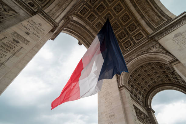 istock french flag during bastille day in paris at Arc de Triomphe 901649860