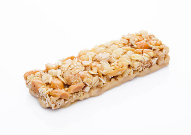 istock Honey protein cereal energy bar with peanuts 901649864