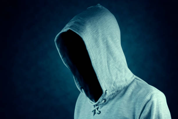 istock Faceless unknown and unrecognizable person without identity wearing  hooded jacket. 901649976