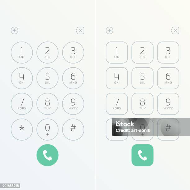 Keypad For Phone Stock Illustration - Download Image Now - Computer Keyboard, Keypad, Number