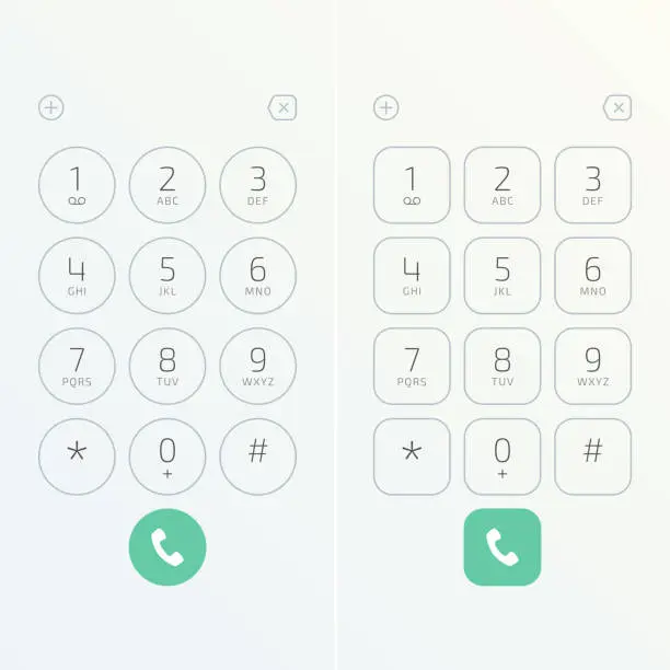 Vector illustration of Keypad for phone.