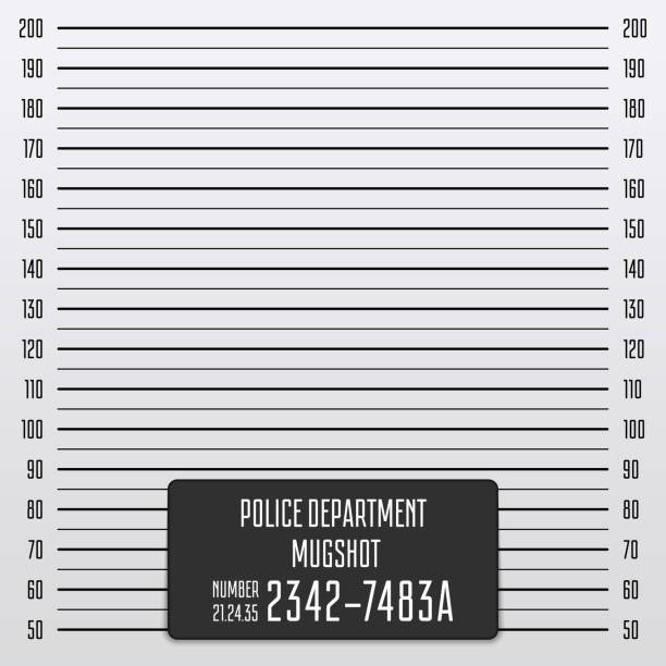 policja mugshot tle. - więzienie stock illustrations