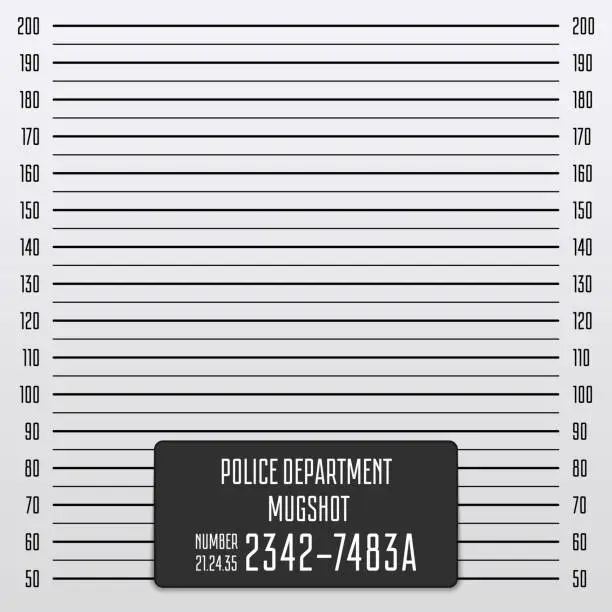 Vector illustration of Police mugshot background.