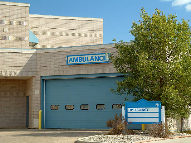 Hospital entrada de Ambulância - foto de acervo