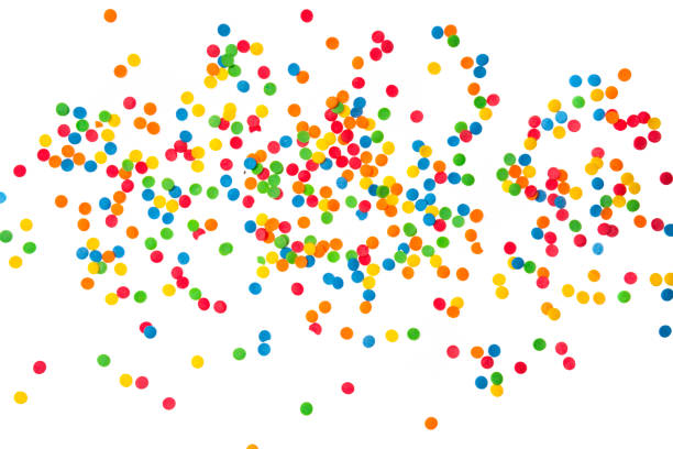 istock Sugar sprinkle dots hearts, decoration for cake and bakery, as a background. Isolated on white. 901654872