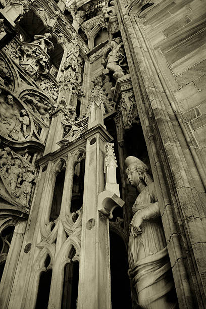 istock Statue Details at the Duomo, Milan 90165563