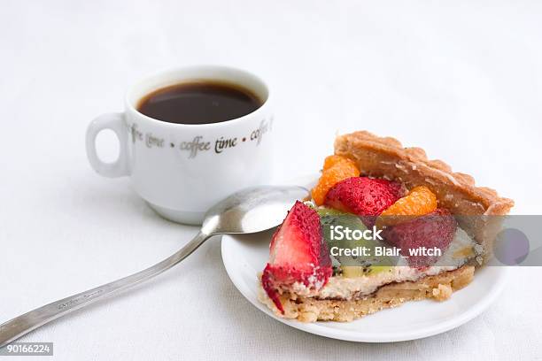 Foto de Torta De Frutas Com Café e mais fotos de stock de Almoço - Almoço, Açúcar, Bebida