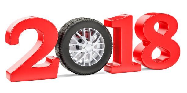 istock 2018 auto concept with car wheel, 3D rendering isolated on white background 901662646