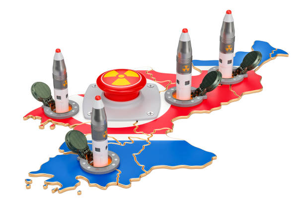 Military Bomb with the Year 2026 Written on it Falling from Sky. 3D Render