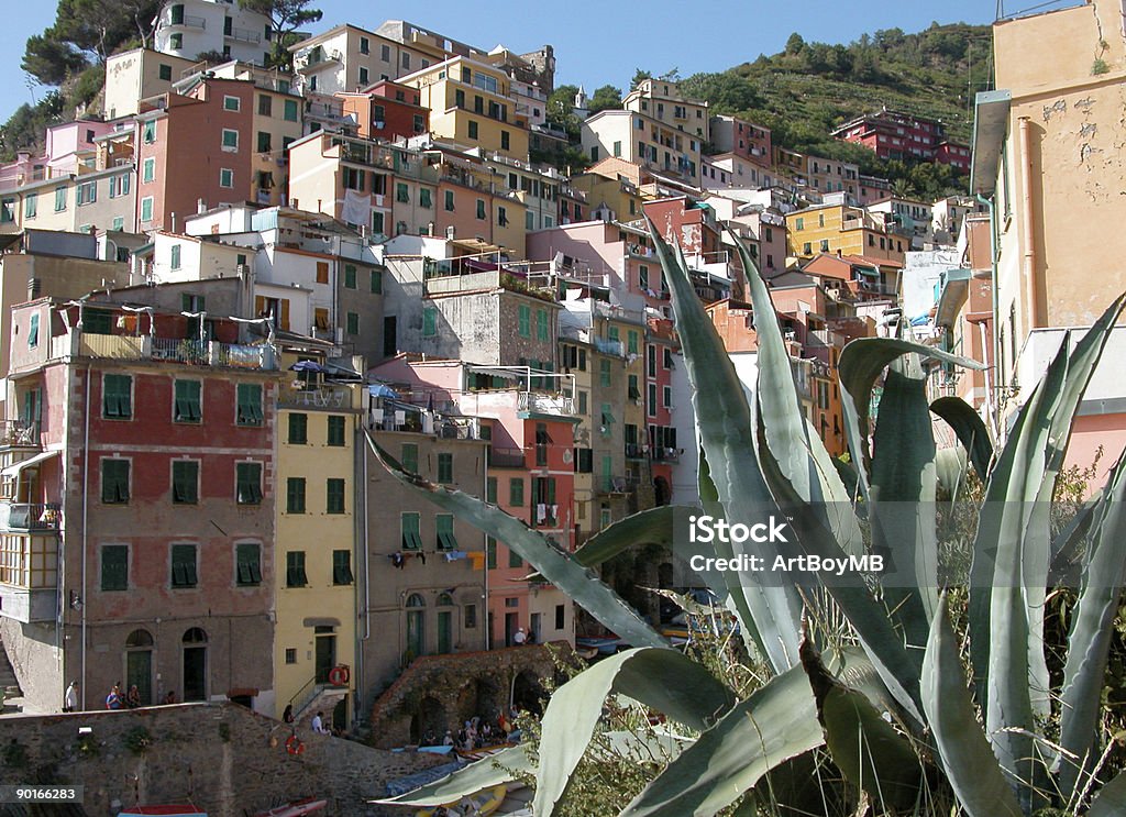 Cinque Terre, Riomaggiore, Włochy - Zbiór zdjęć royalty-free (Architektura)