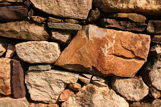 Sequedad de la pared de rocas - foto de stock