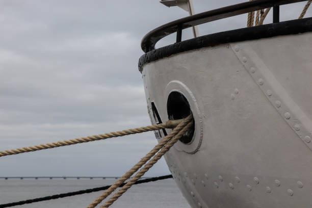 istock Moored ship in the port 901665692