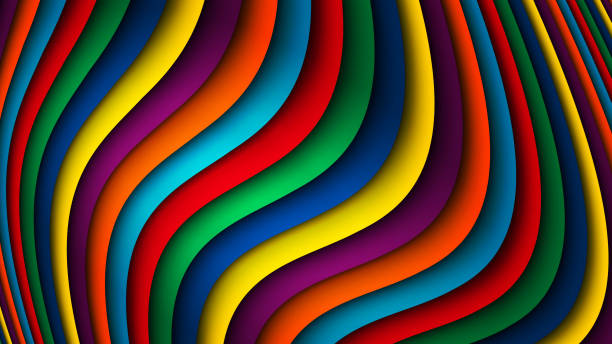 Bright vector rainbow striped background Bright colorful background ,vector Illustration.16:9 format colorful background stock illustrations
