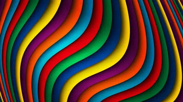 Vector illustration of Bright vector rainbow striped background